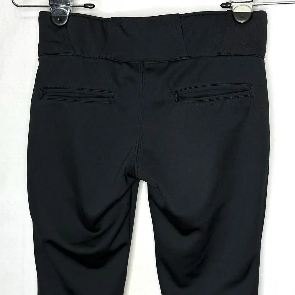 Girls Champro Softball Tournament Pants M Medium Black 3/4 Length Youth Knickers